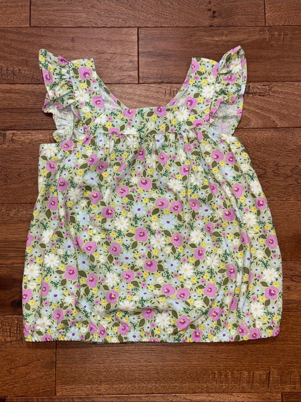 Cat & Jack Girls Floral Shirt - Flutter Sleeve - Size XL (14)